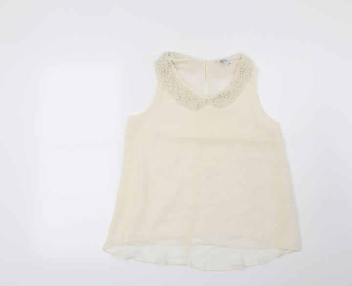 New Look Womens Beige   Basic Blouse Size 10