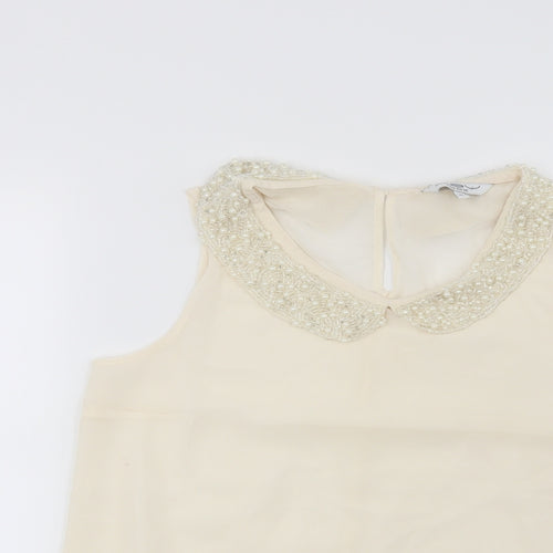New Look Womens Beige   Basic Blouse Size 10