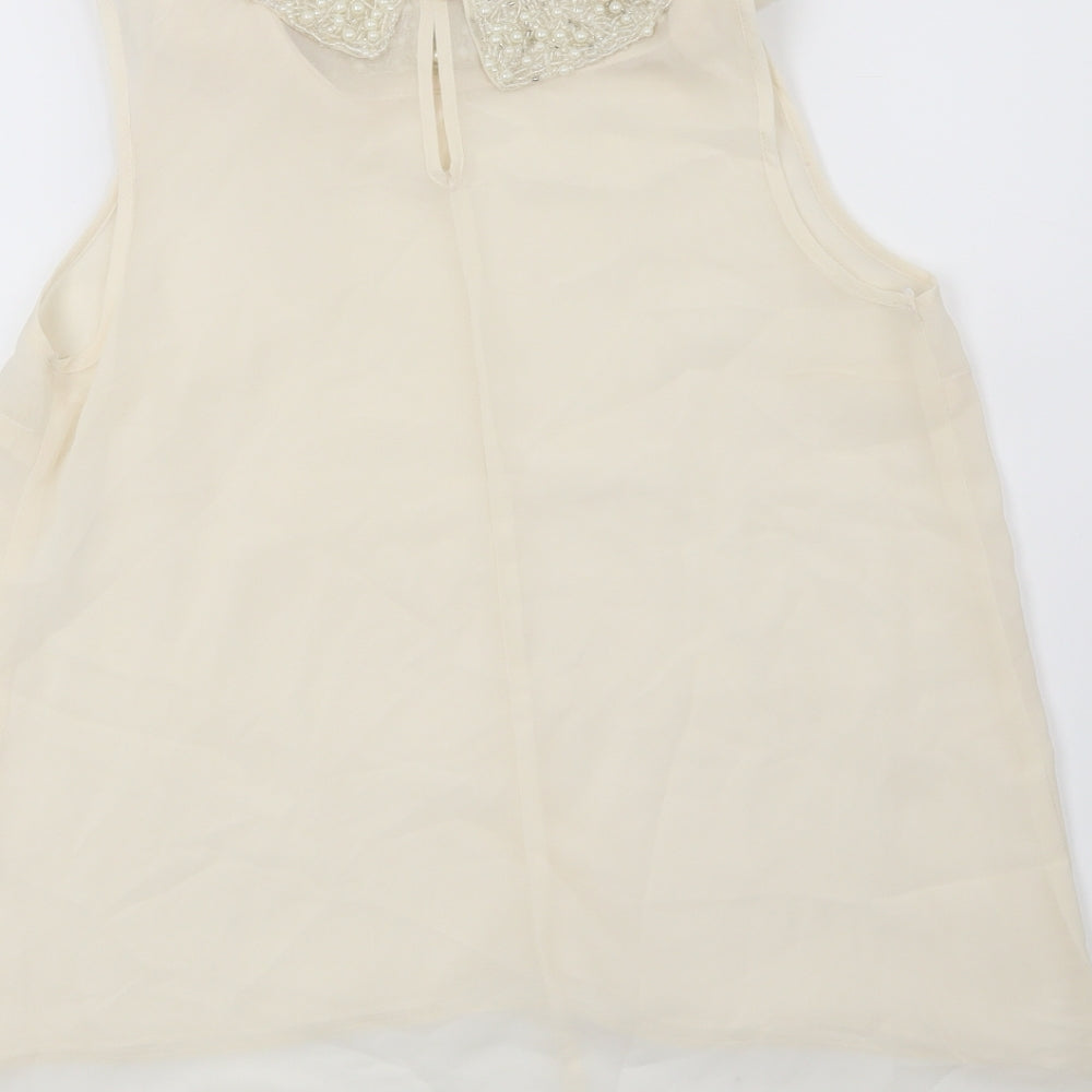 New Look Womens Beige   Basic Blouse Size 10