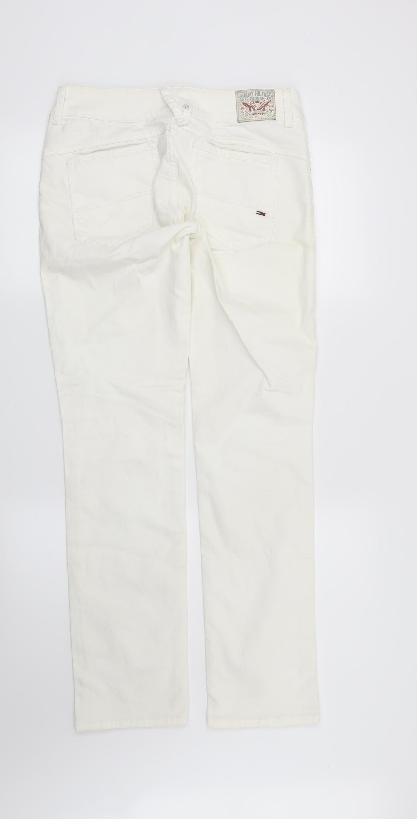 Hilfiger Denim Womens White   Straight Jeans Size 28 in L30 in