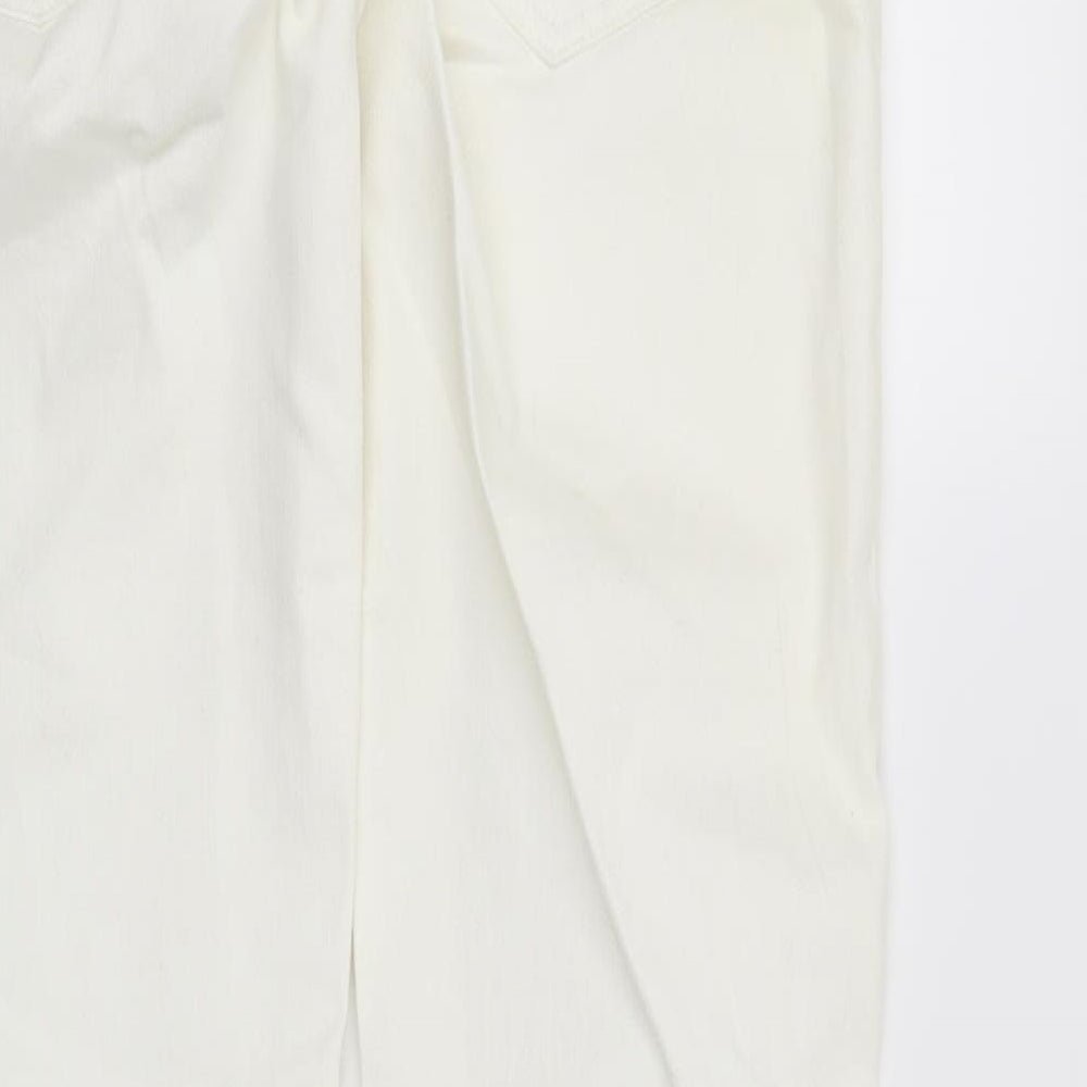 Hilfiger Denim Womens White   Straight Jeans Size 28 in L30 in