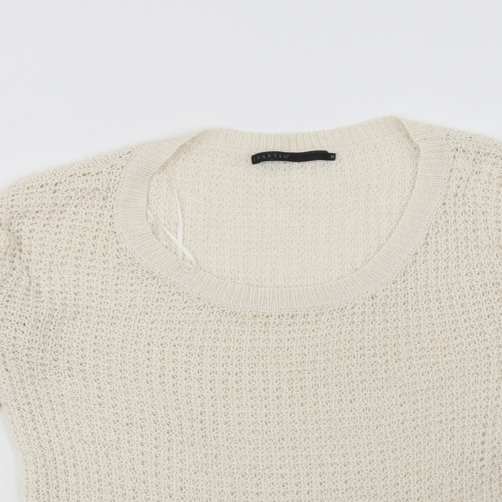 Crafted Womens Beige   Pullover Jumper Size 10