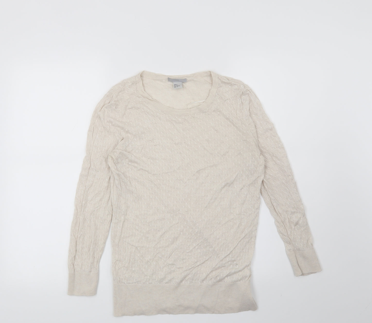 H&M Womens Beige   Pullover Jumper Size M