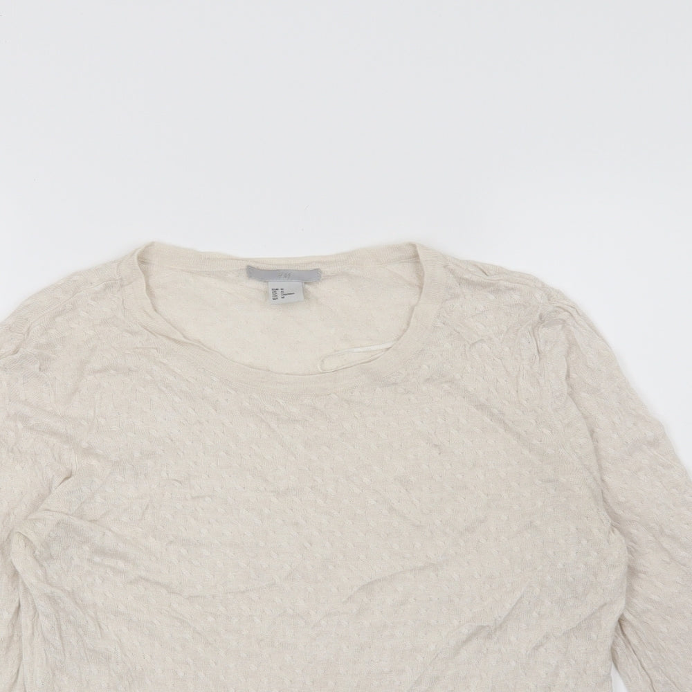 H&M Womens Beige   Pullover Jumper Size M