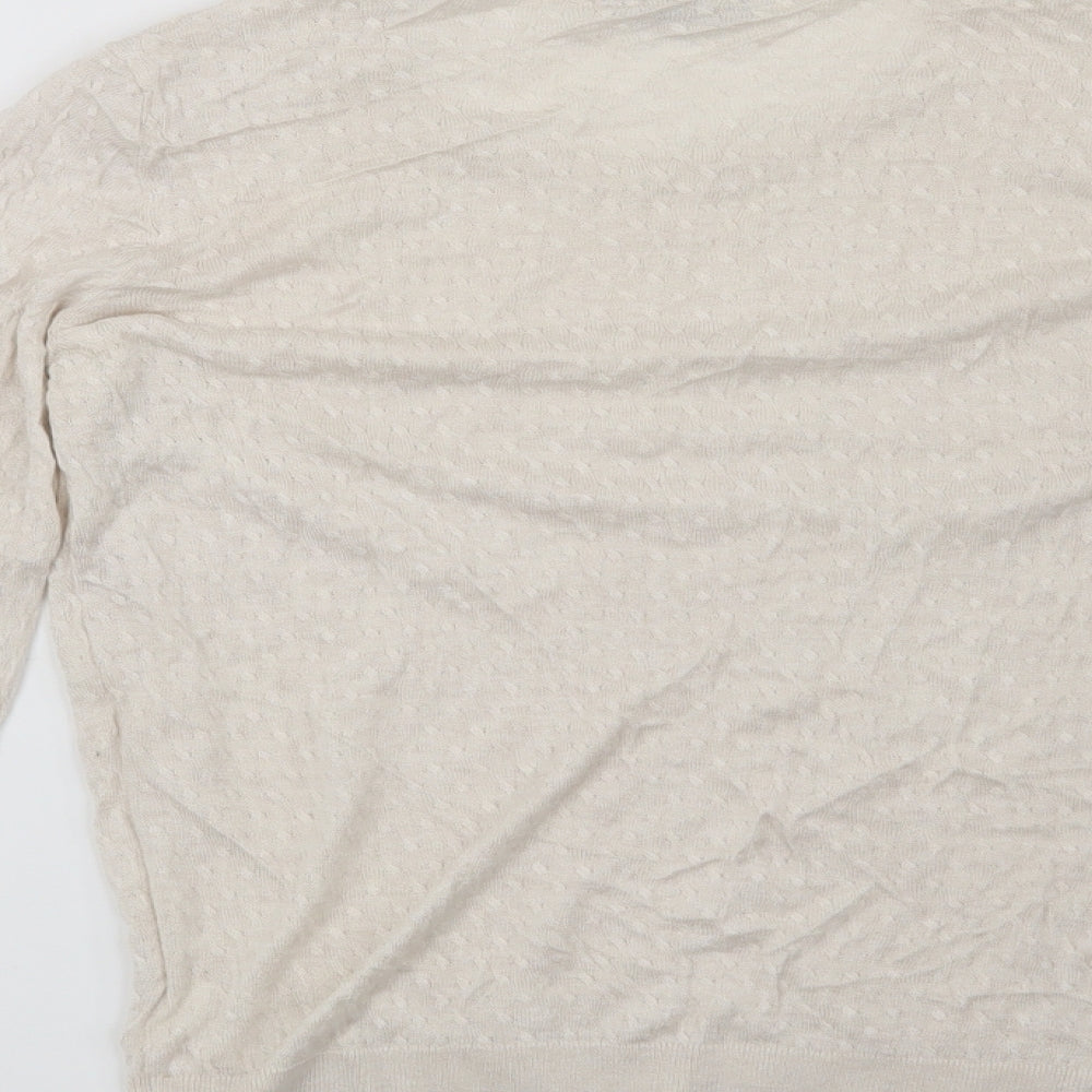 H&M Womens Beige   Pullover Jumper Size M