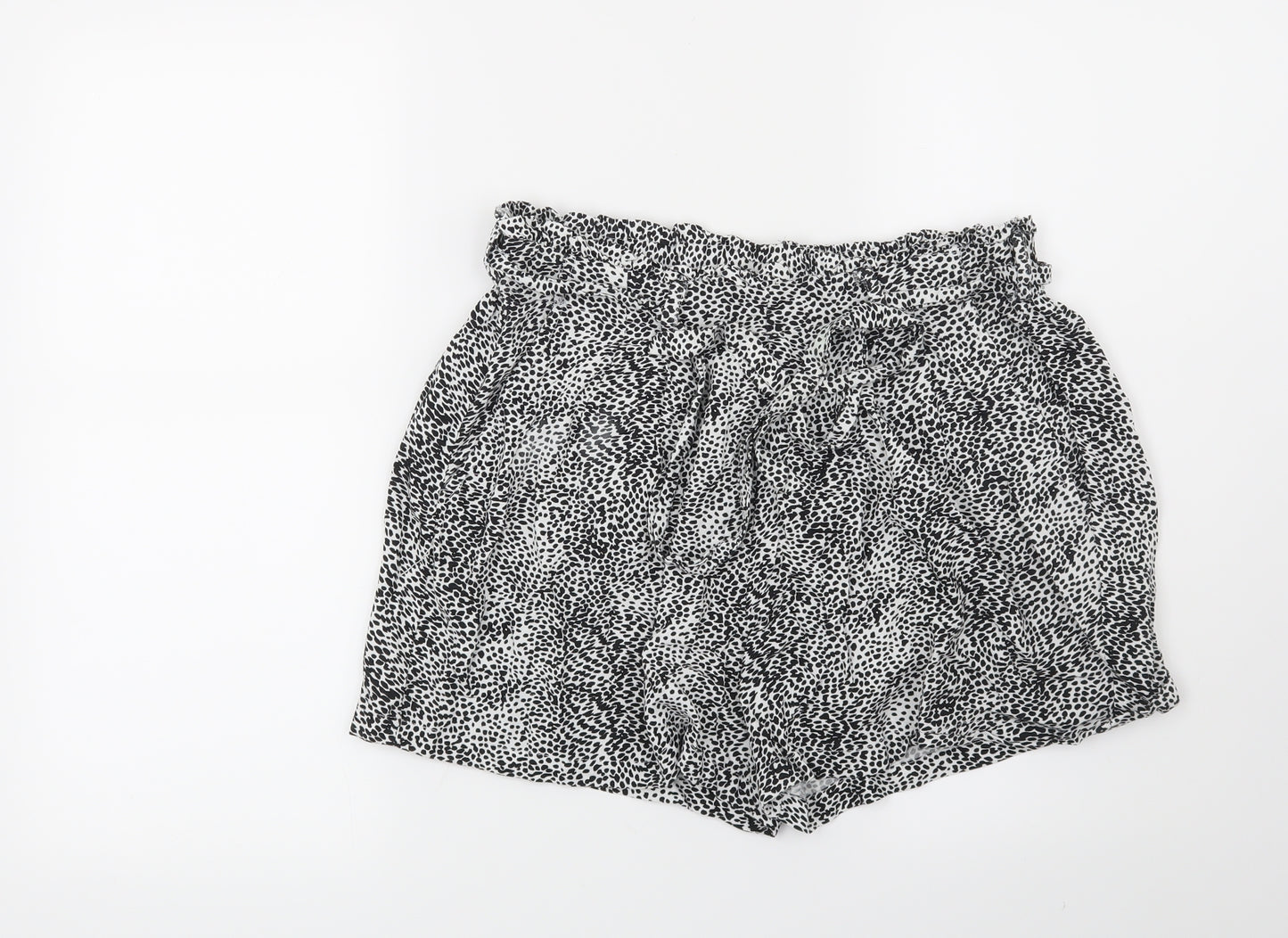 Primark Womens White Geometric  Culotte Shorts Size 14