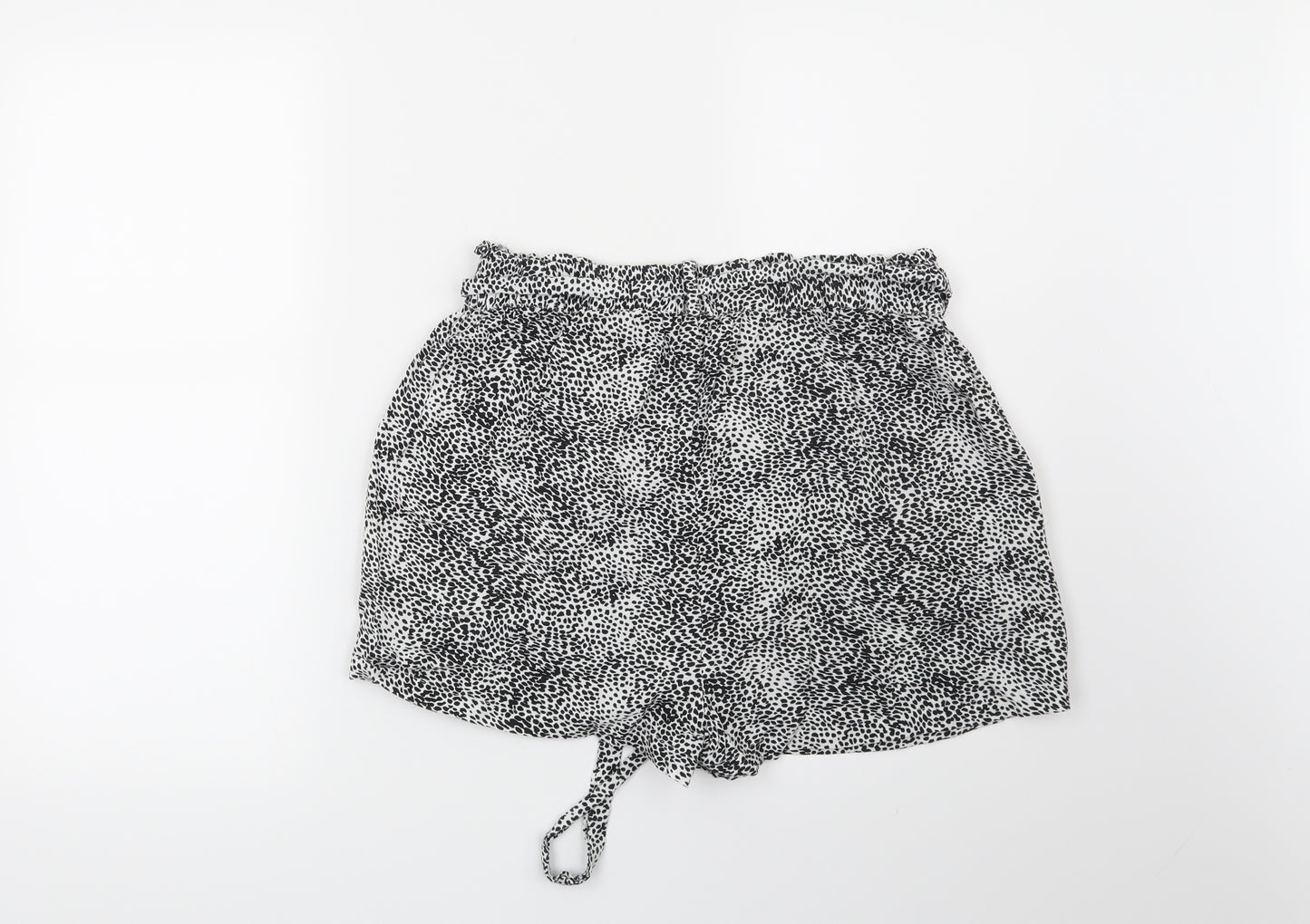 Primark Womens White Geometric  Culotte Shorts Size 14