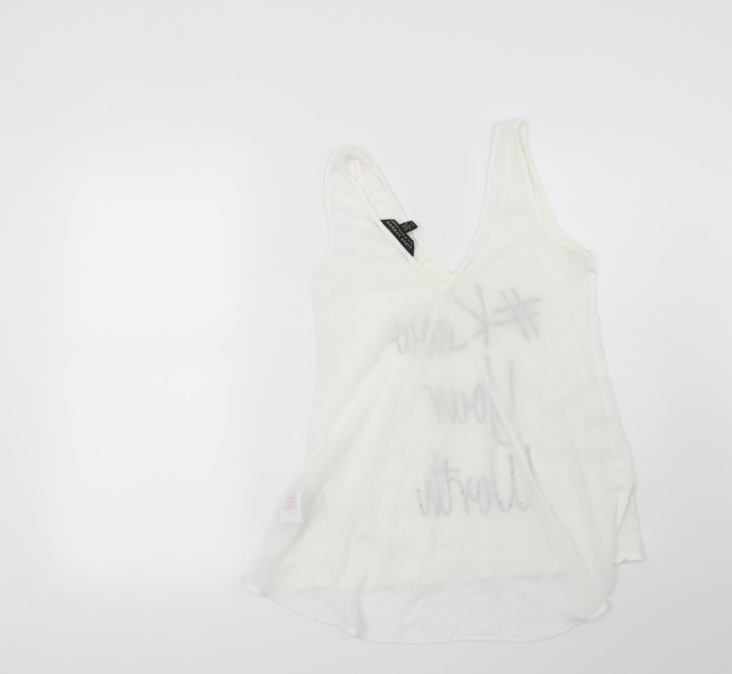 Lipsy Womens White   Basic T-Shirt Size 8  - Know Your Worth