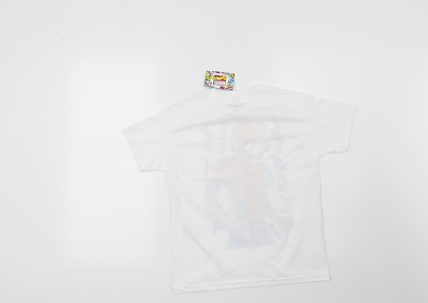 Marvel Boys White   Basic T-Shirt Size 7-8 Years  - Marvel Spiderman