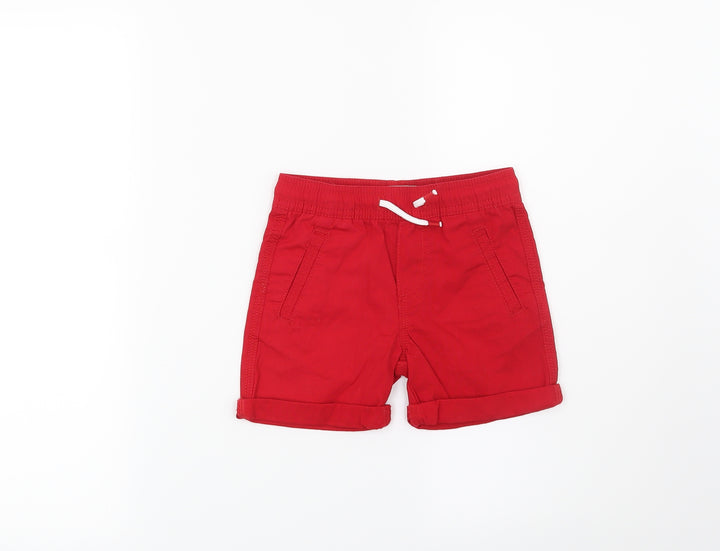DENIM CO Boys Red Chino Shorts Size 2-3 Years