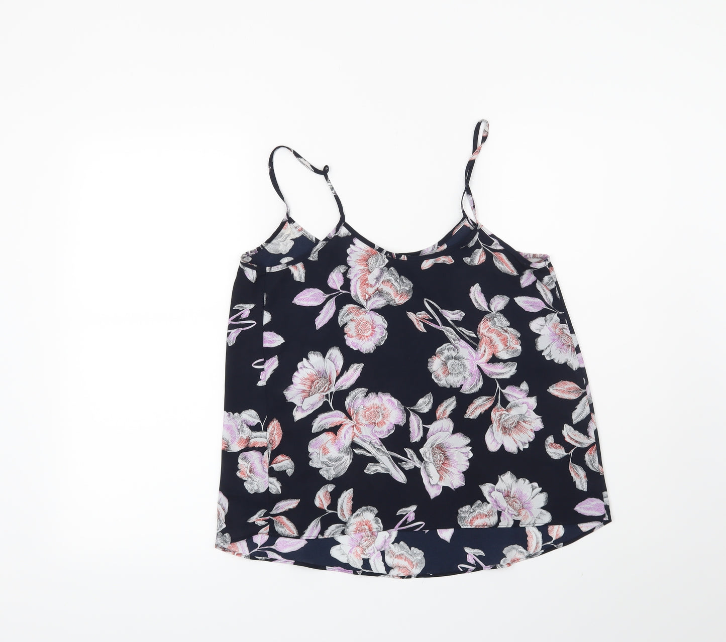 Papaya Womens Blue Floral  Basic Blouse Size 10