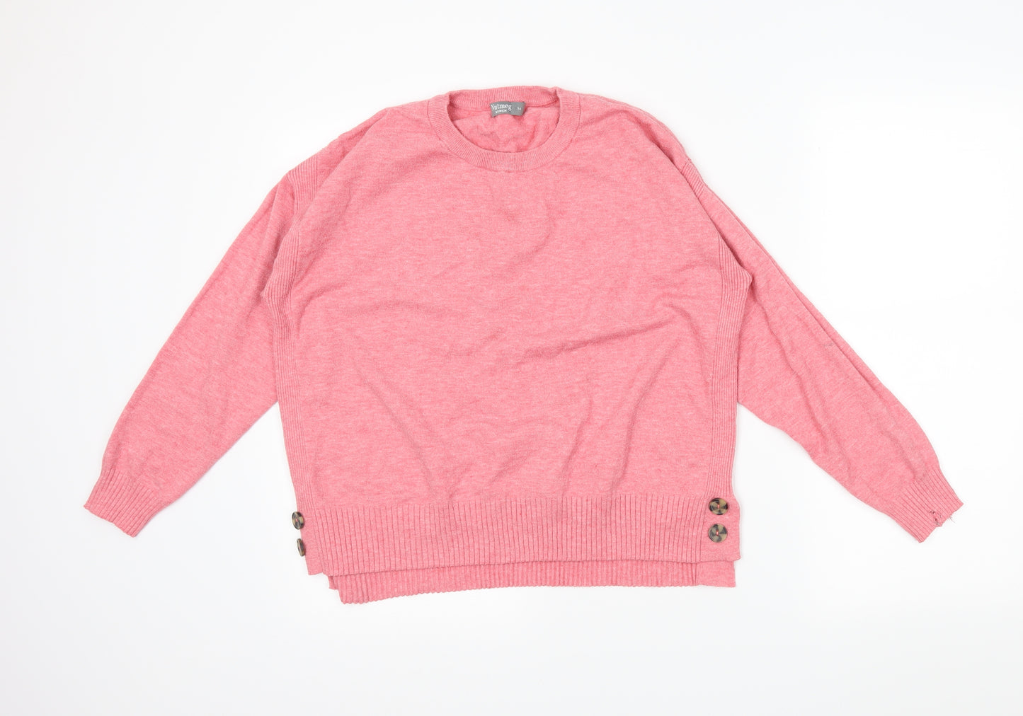Nutmeg Womens Pink   Pullover Jumper Size 14