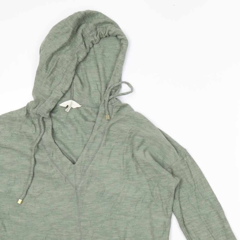 M&S Womens Green   Tunic Hoodie Size 10