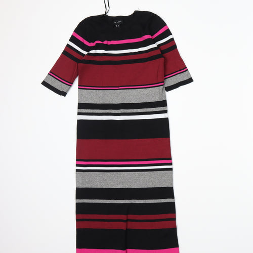 newlook Womens Black Striped  Jumper Dress  Size M