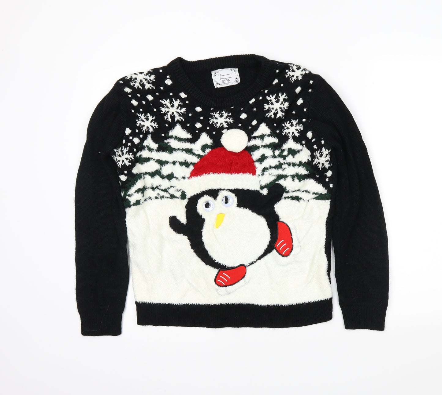 Atmosphere Womens Black   Pullover Jumper Size M  - Christmas