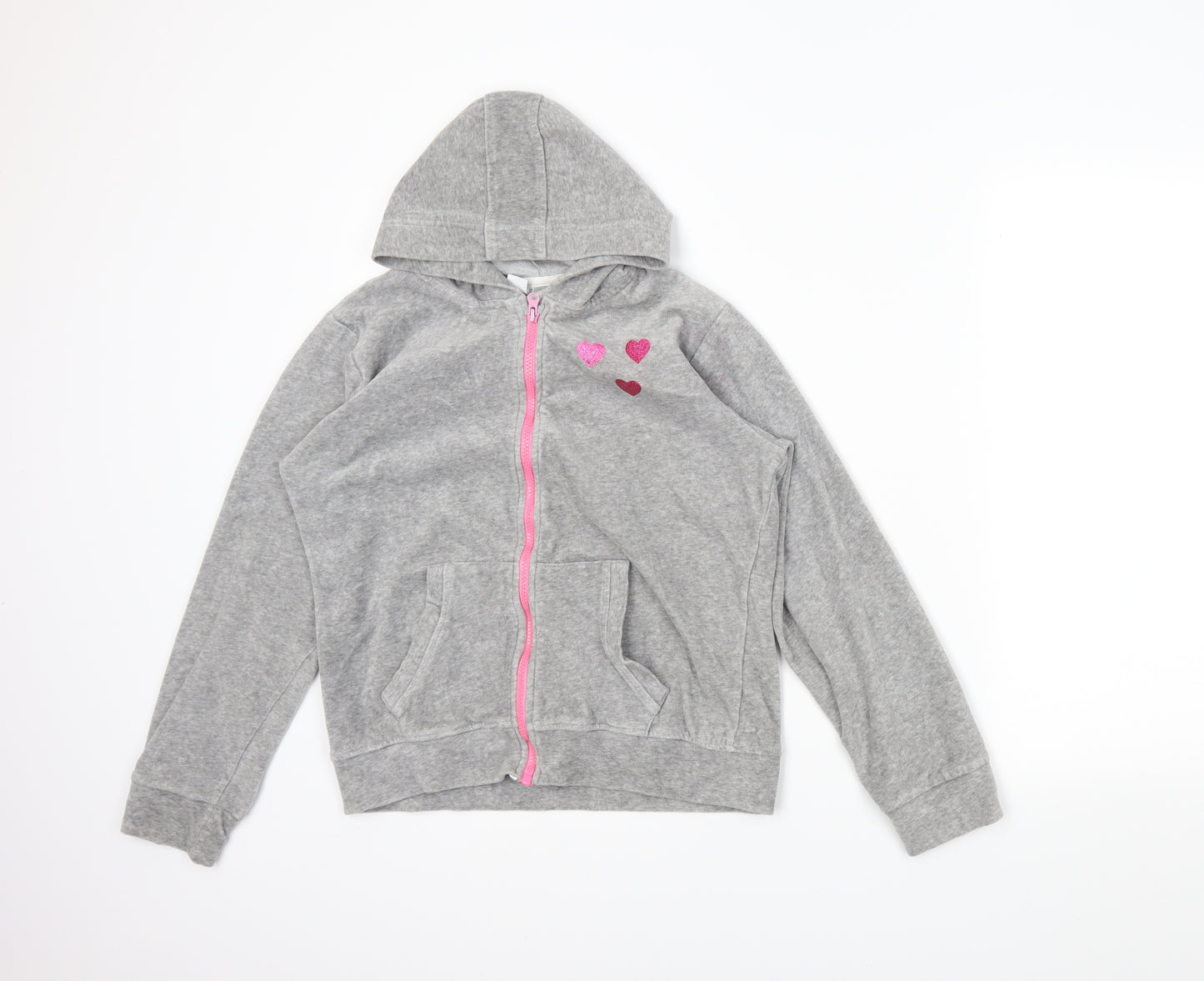 edge Girls Grey   Full Zip Hoodie Size 11-12 Years