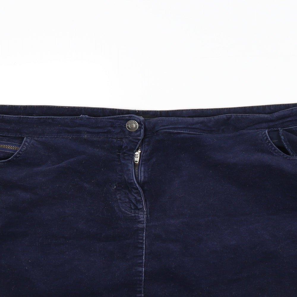 George Womens Blue   Straight & Pencil Skirt Size 22