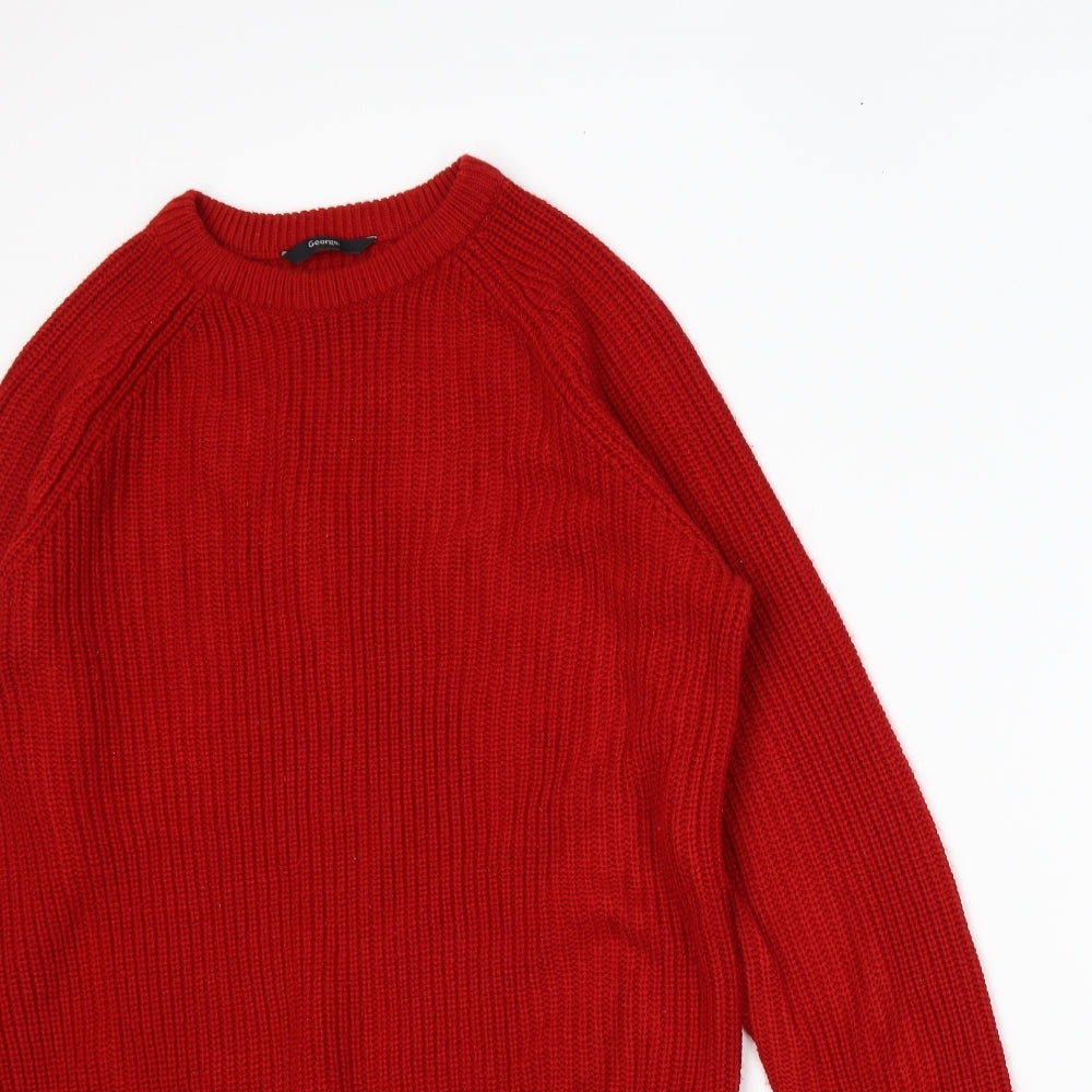 George Womens Red   Pullover Jumper Size S