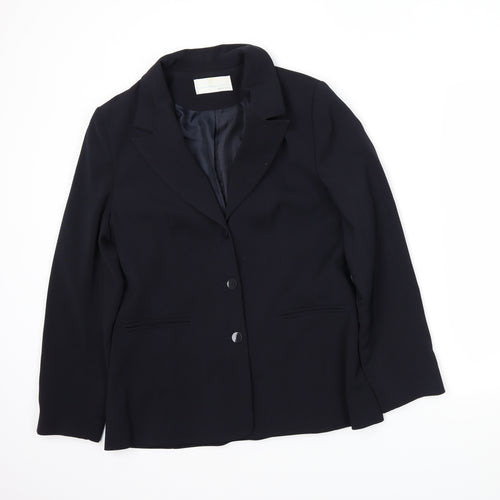 AMARANTO Womens Blue   Jacket Blazer Size 14