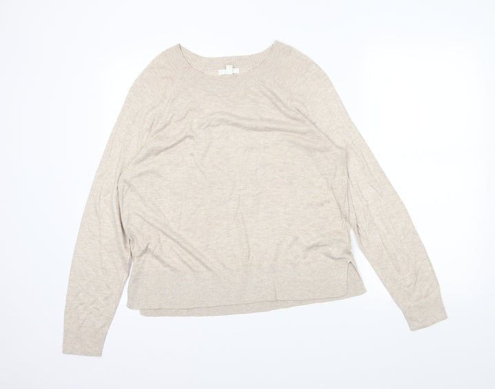 H&M Womens Ivory Tunic Jumper Size L