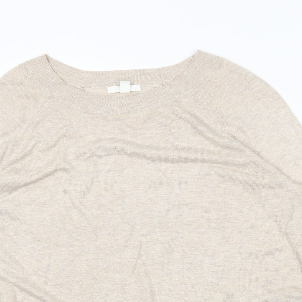 H&M Womens Ivory   Tunic Jumper Size L