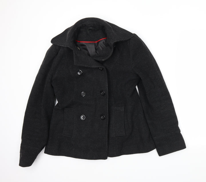 F&F Womens Grey   Overcoat Coat Size 12