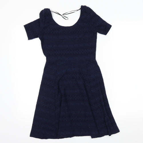 H&M Womens Blue   Skater Dress  Size XS