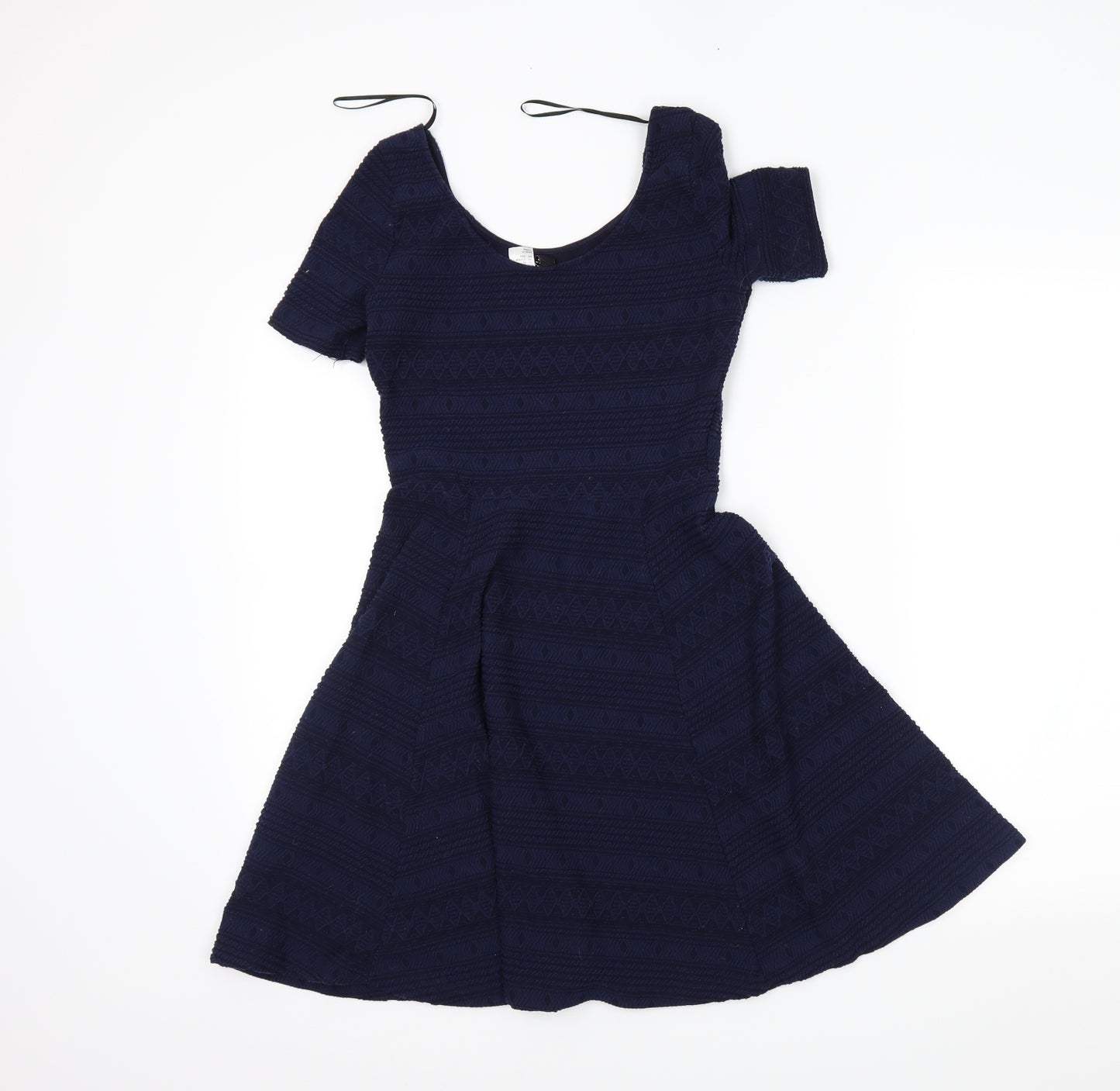 H&M Womens Blue   Skater Dress  Size XS