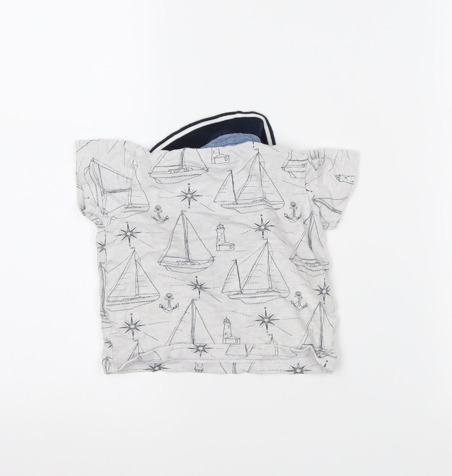 Nutmeg Baby Grey   Basic Polo Size 9-12 Months