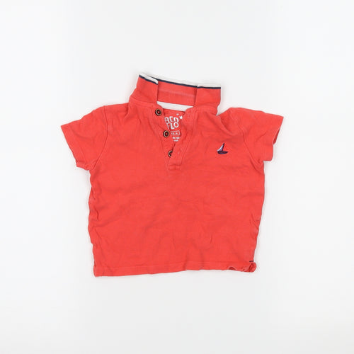 Fred & Flo Boys Red   Basic Polo Size 9-12 Months