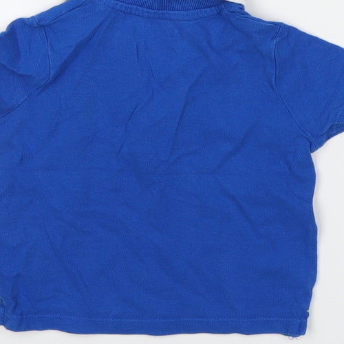 Fred & Flo Boys Blue   Basic Polo Size 9-12 Months