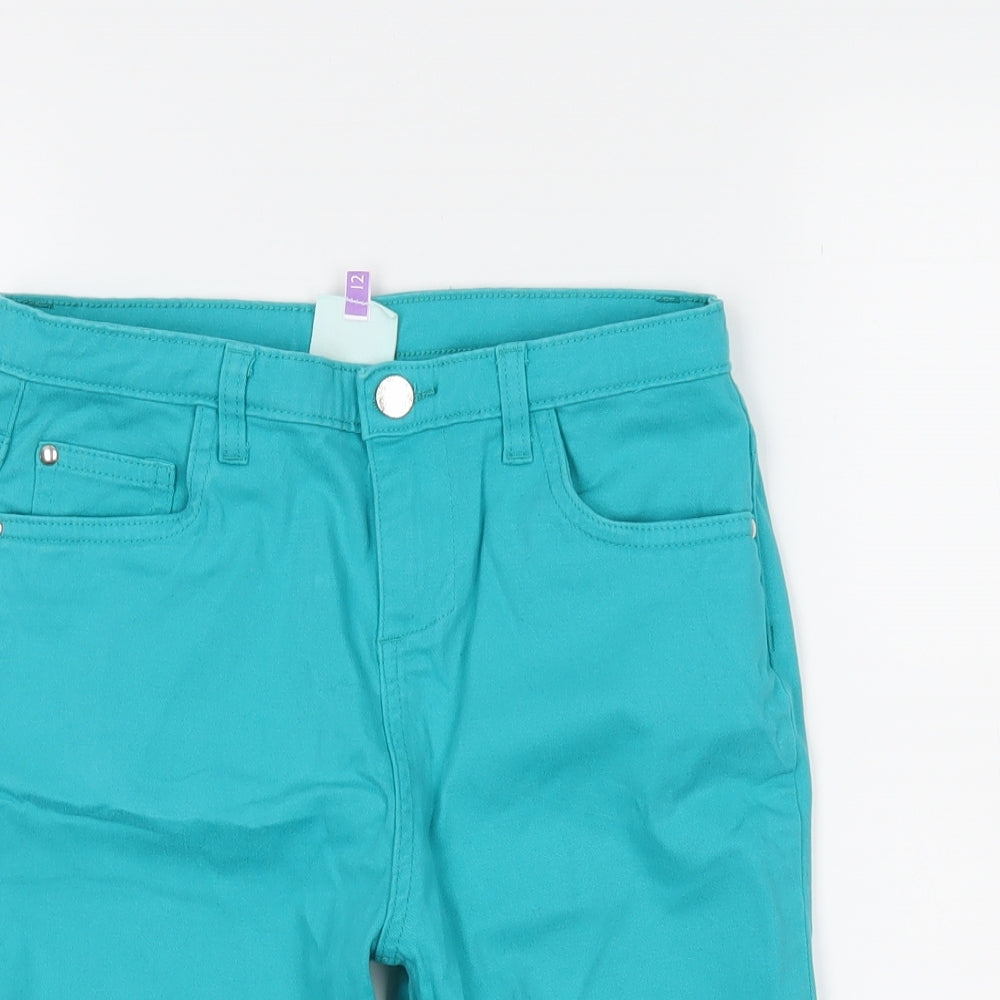 John Lewis Womens Blue   Bermuda Shorts Size 12
