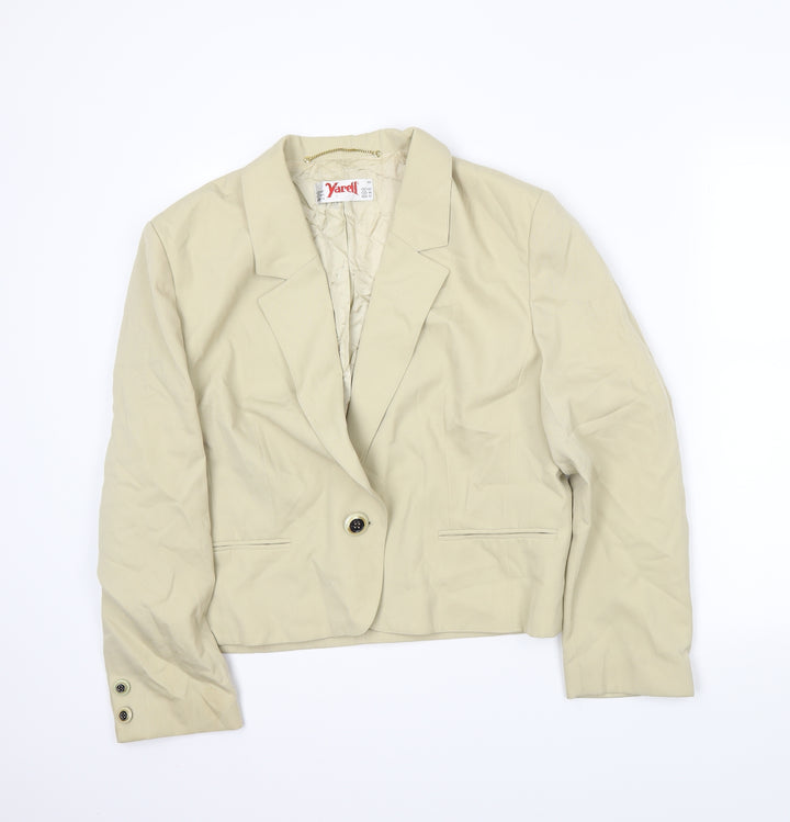 Yarell Womens Beige   Jacket Blazer Size 16