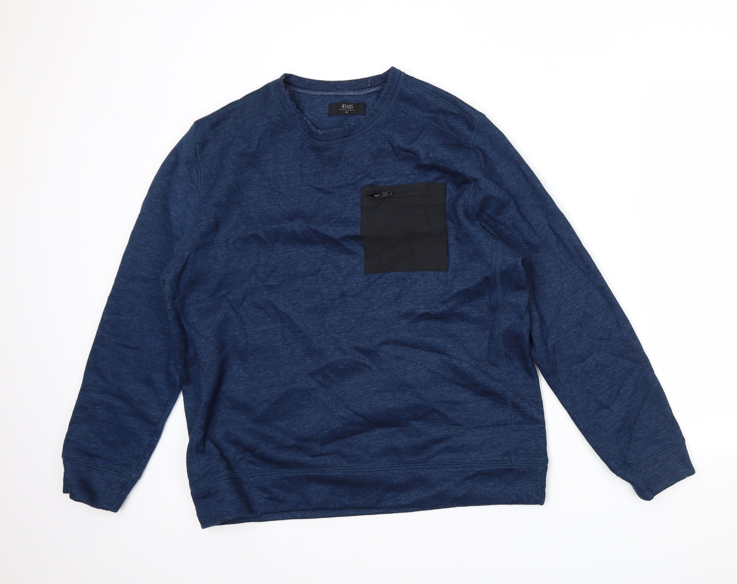 ACW85 Mens Blue   Pullover Sweatshirt Size XL