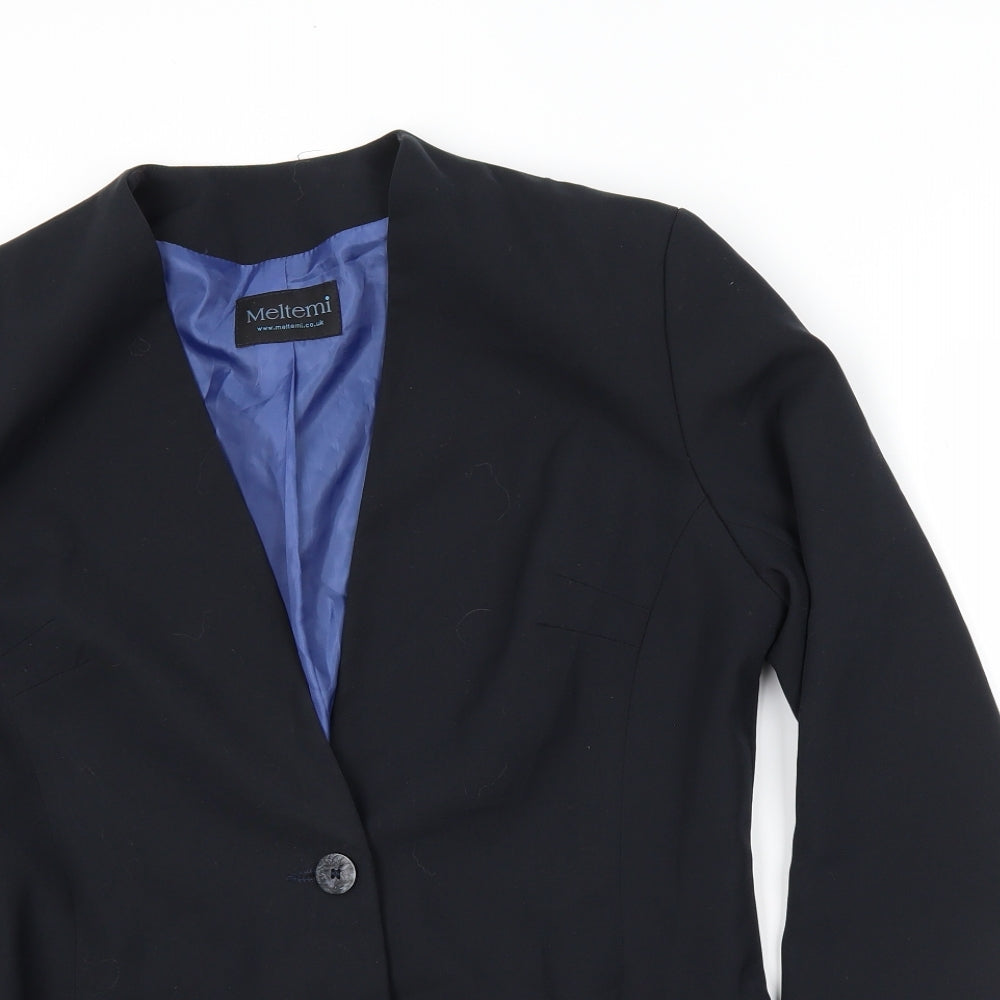 Meltemi Womens Black   Jacket Blazer Size 14
