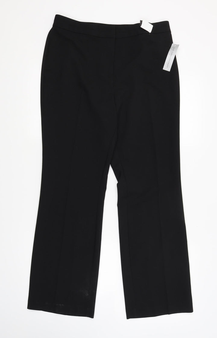 Papaya Womens Black   Trousers  Size 12 L28.5 in