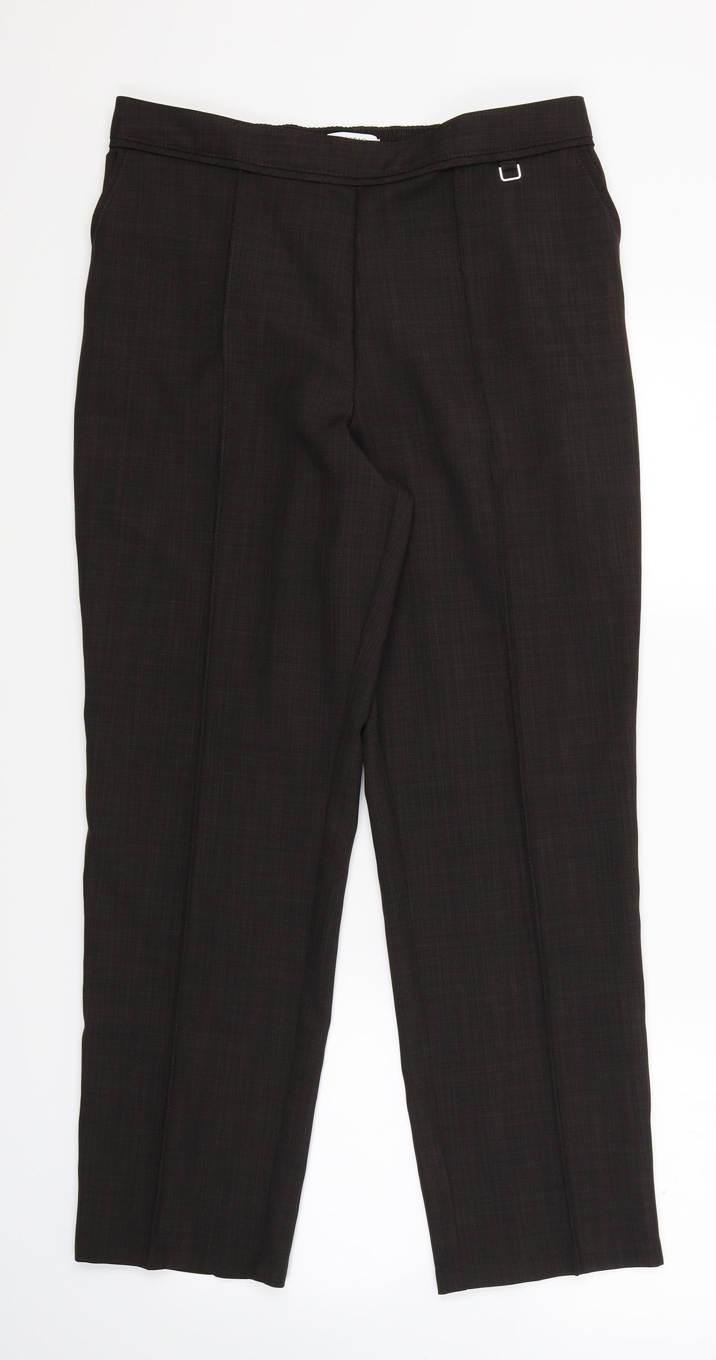 Marks and Spencer Womens Brown   Trousers  Size 12 L26.5 in