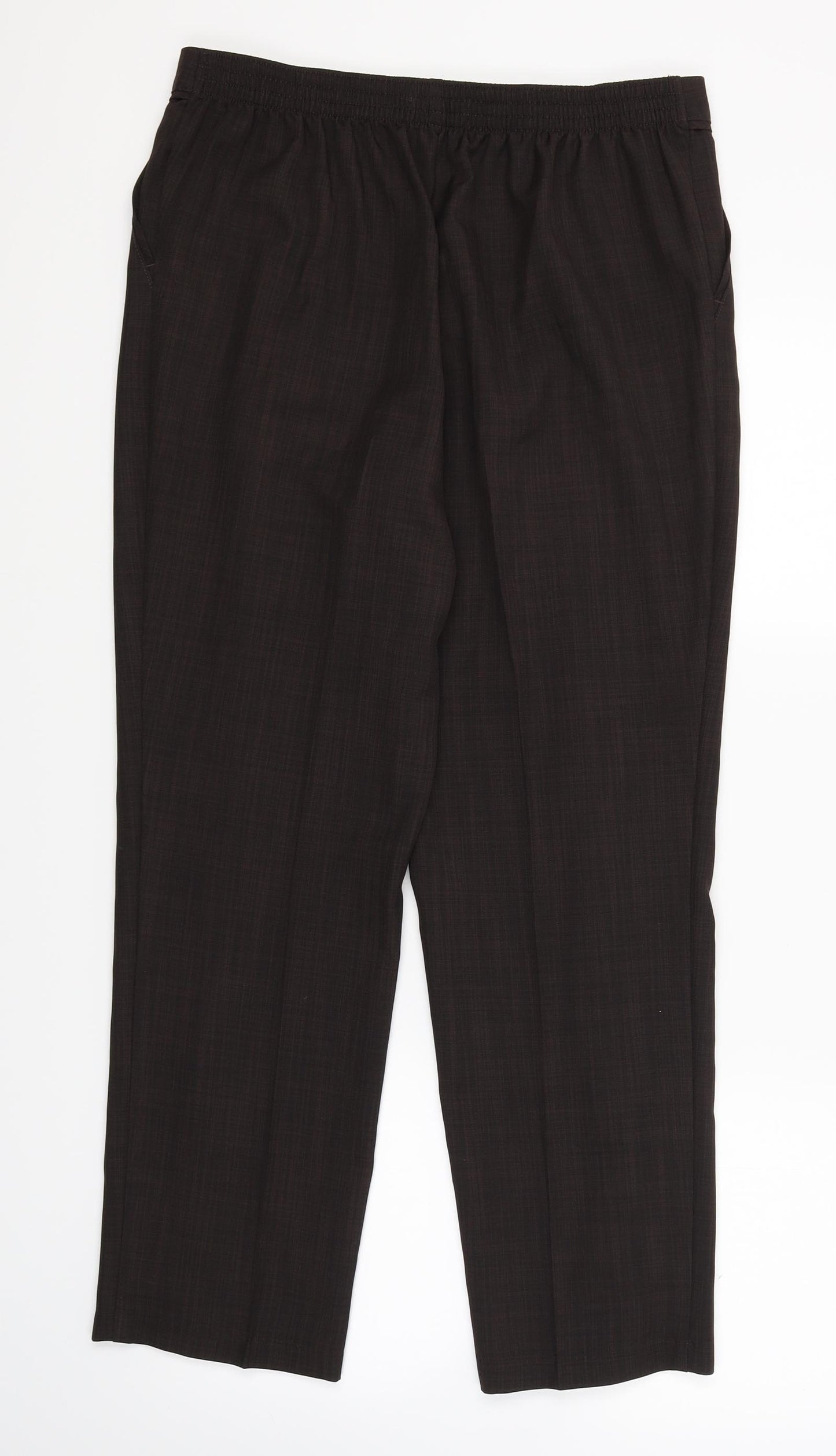 Marks and Spencer Womens Brown   Trousers  Size 12 L26.5 in