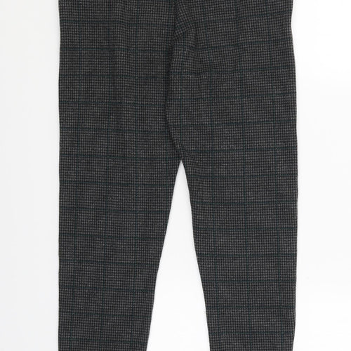 TU Womens Grey Houndstooth  Trousers  Size 8 L25.5 in