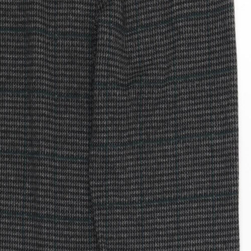 TU Womens Grey Houndstooth  Trousers  Size 8 L25.5 in