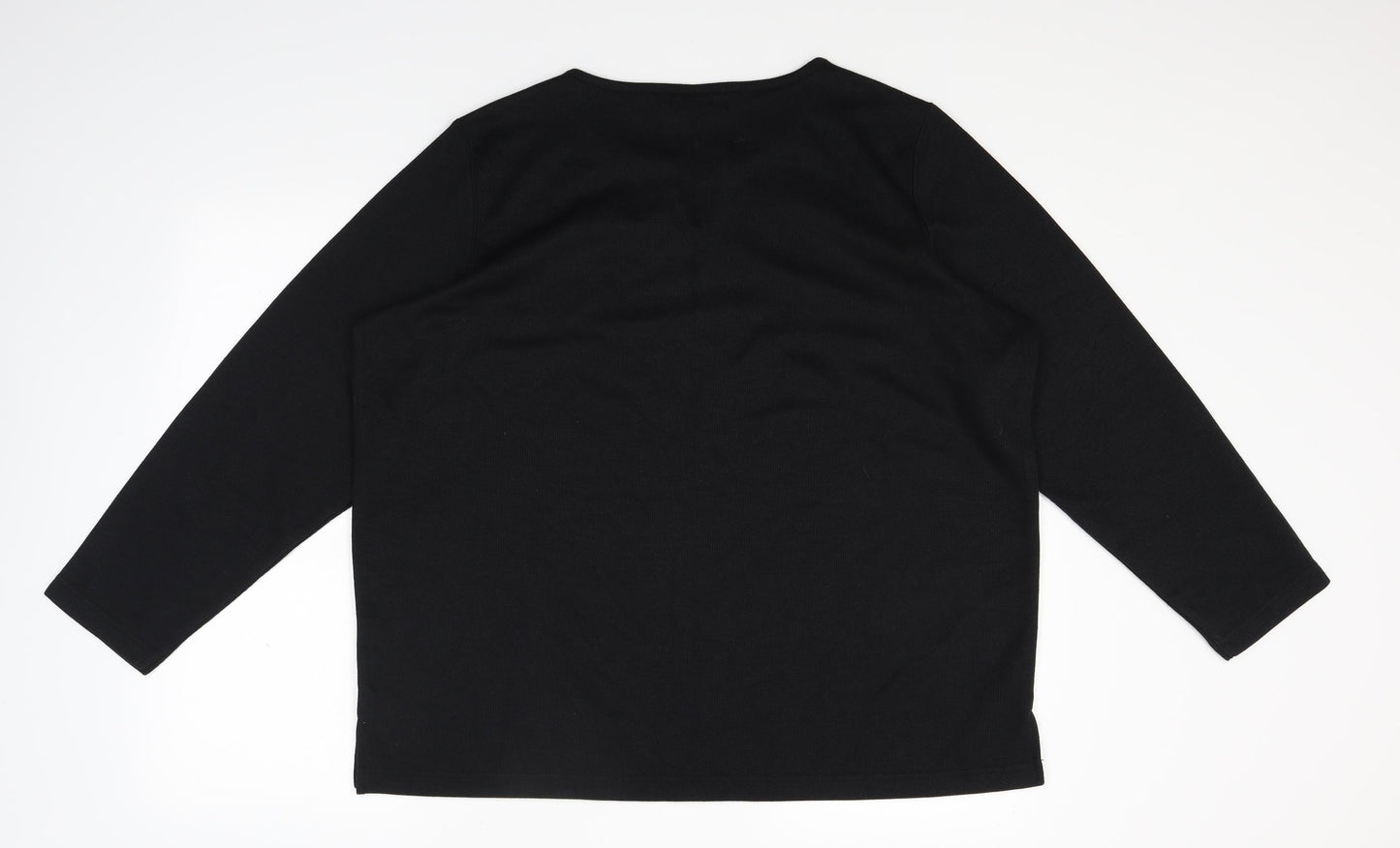 BM Womens Black  Knit Pullover Jumper Size L
