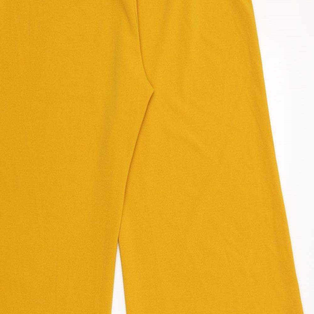Quiz Womens Yellow   Trousers  Size 12 L31.5 in