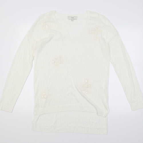 NEXT Womens Ivory  Knit Pullover Jumper Size 12