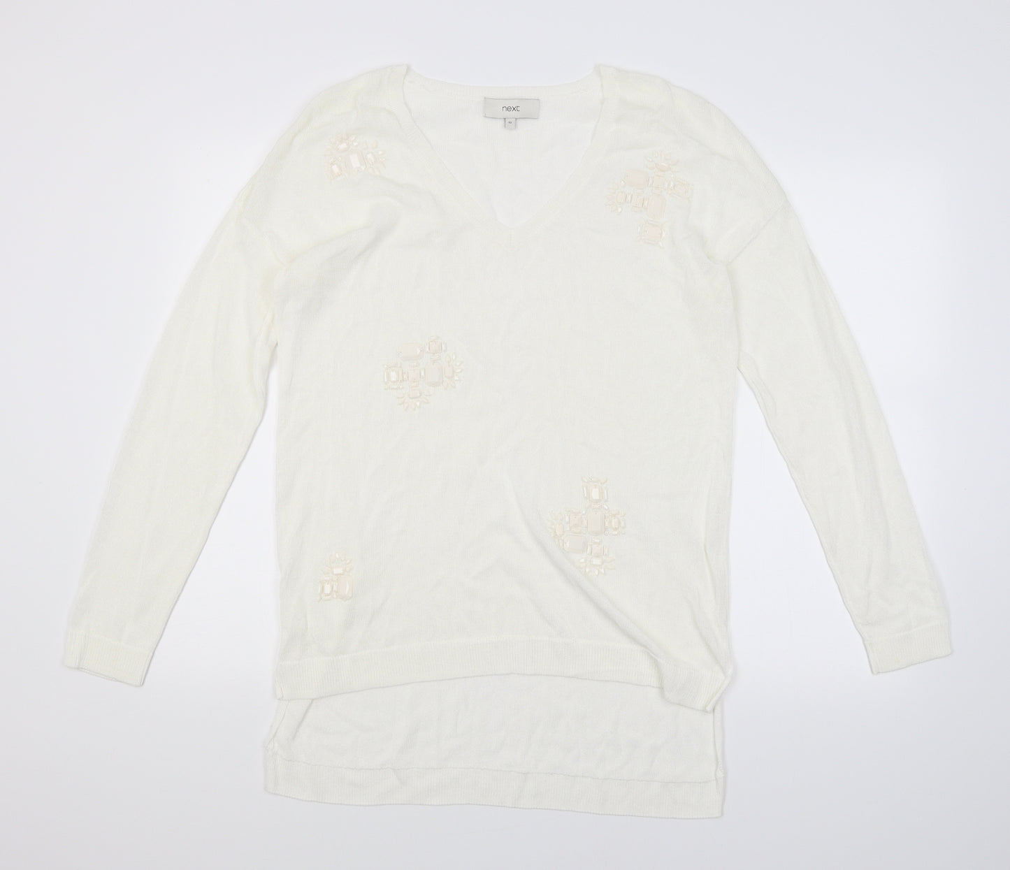 NEXT Womens Ivory  Knit Pullover Jumper Size 12