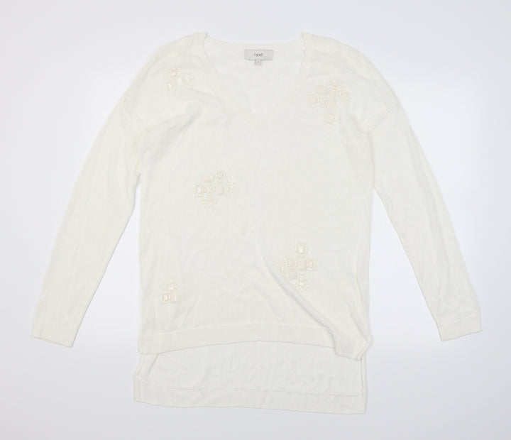NEXT Womens Ivory  Knit Pullover Jumper Size 12