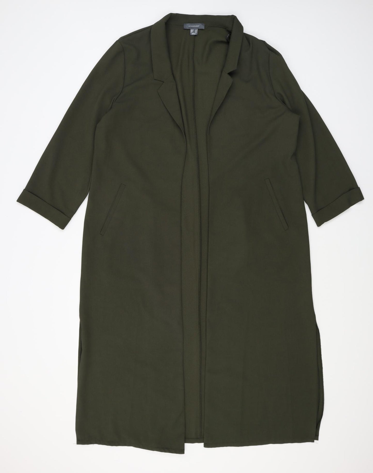 Atmosphere Womens Green   Overcoat Coatigan Size 18