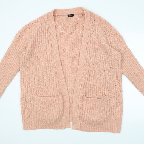 F&F Womens Pink  Knit Cardigan Jumper Size 12  - Loose Fit