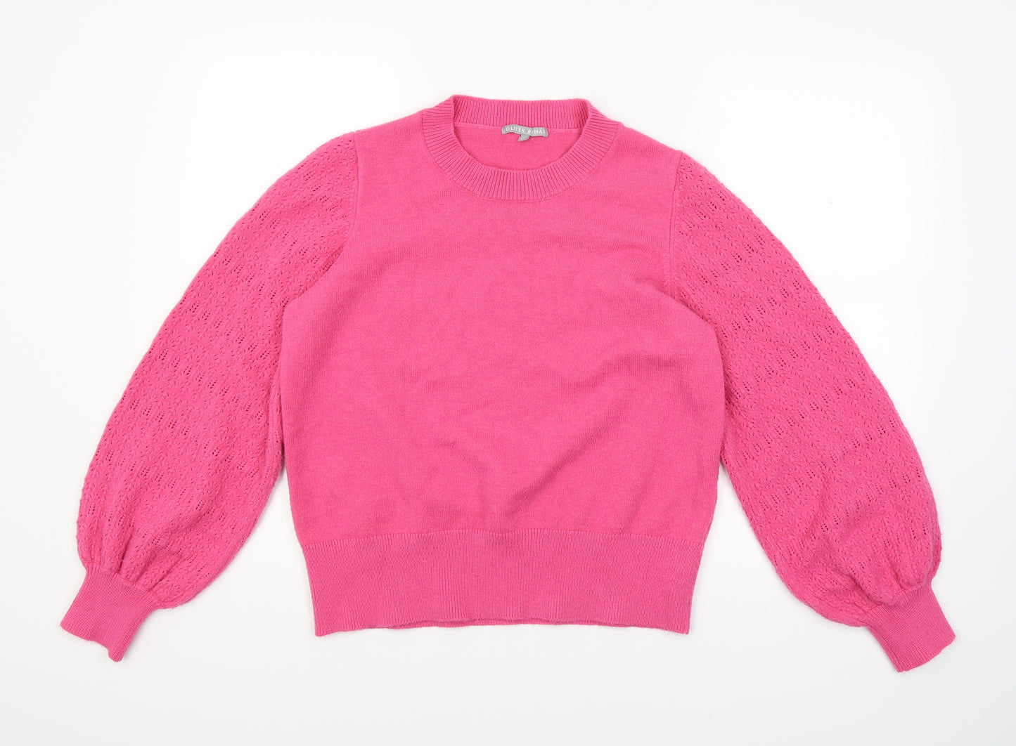 Oliver Bonas Womens Pink  Knit Pullover Jumper Size 12