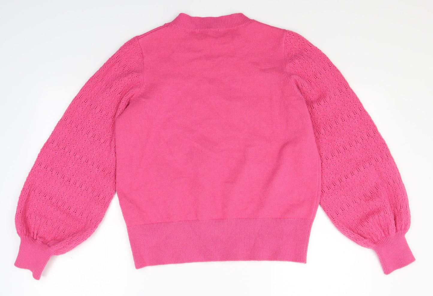 Oliver Bonas Womens Pink  Knit Pullover Jumper Size 12
