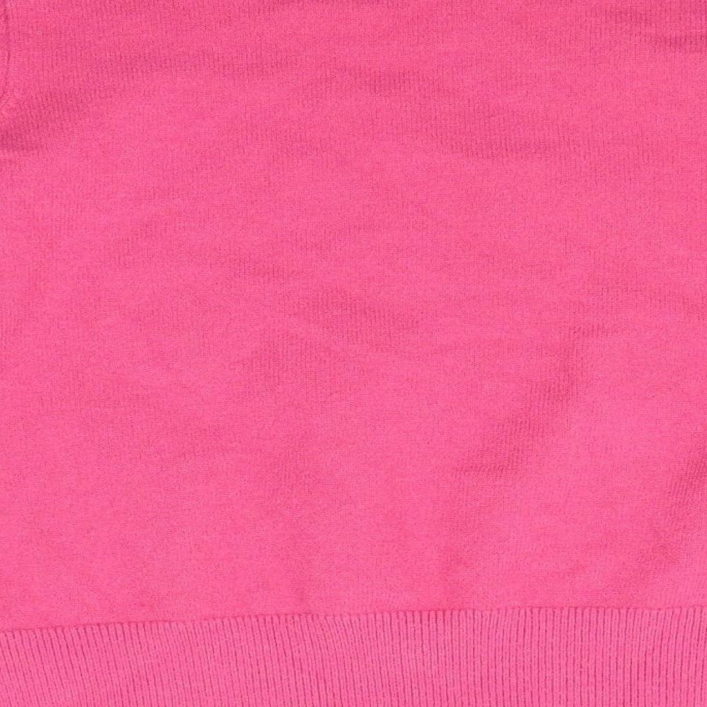 Oliver Bonas Womens Pink  Knit Pullover Jumper Size 12